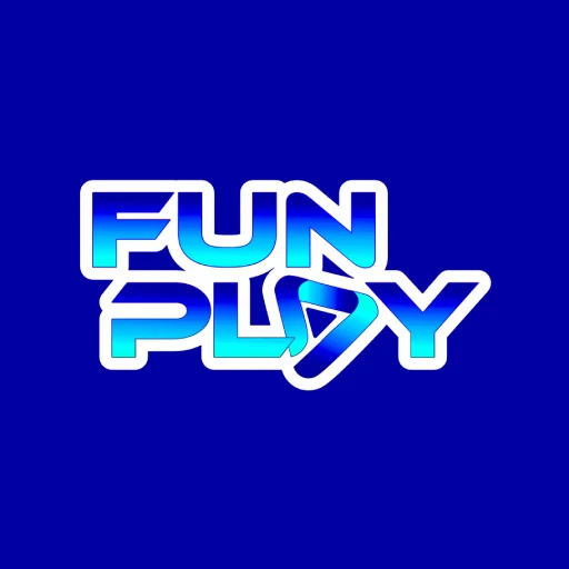 Logo FUN PLAY em fundo azul